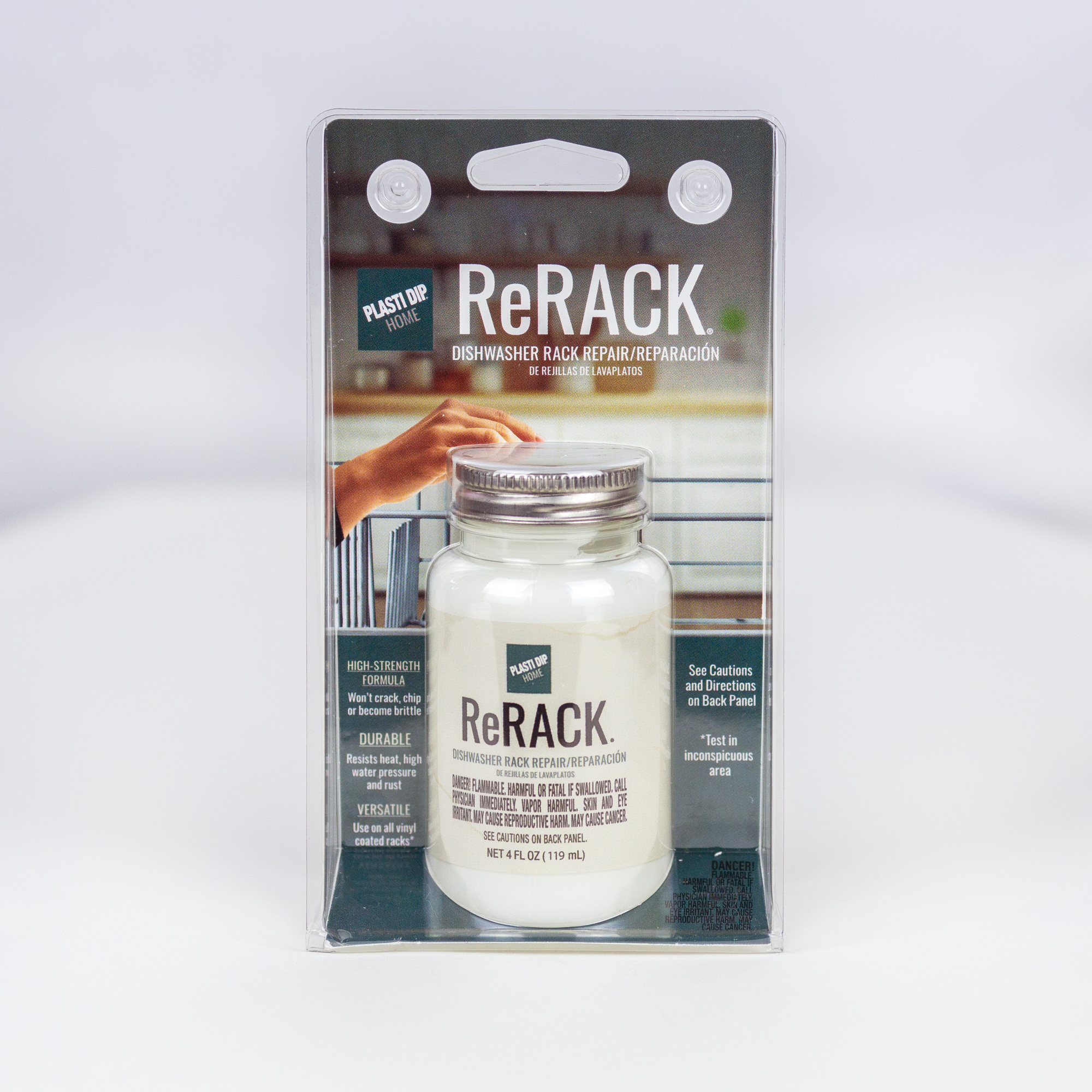 Plasti Dip ReRACK Flexible Rubber Coating — 4oz., White, Dishwasher Rack Repair, 6 Pk, Model# 640076
